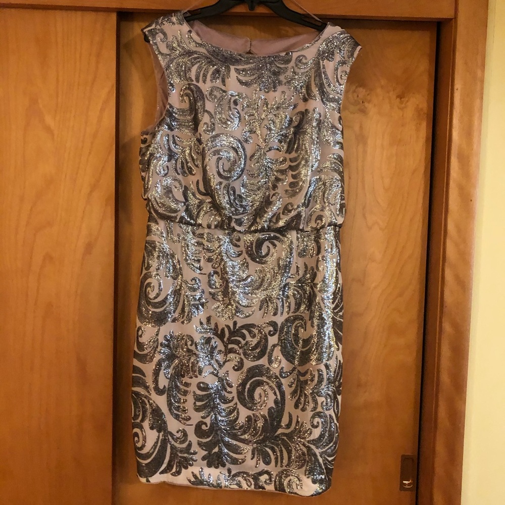 Silver formal sequin dress
